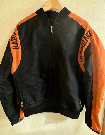 Harley-Davidson 나일론 자켓 오렌지/블랙
