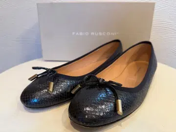 FABIO RUSCONI 블랙 플랫슈즈