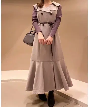 택 포함 새상품 SNIDEL 빅 칼라 트렌치 점프수트 원피스 스나이델