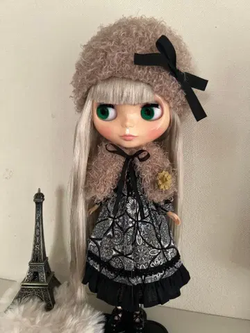 네오 브라이스 니트 모자*케이프 세트 베이지