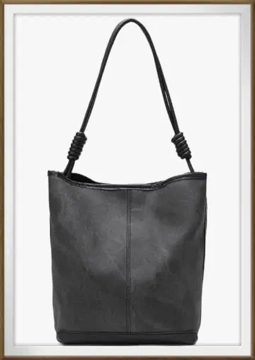 여성용 가죽 버킷 백 스타일리시 사첼 숄더