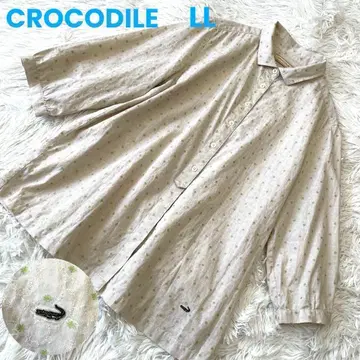 크로커다일 A라인 셔츠 블라우스 튜닉 빅 LL