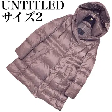 UNTITLED 다운 코트 A라인 플레어 실루엣 후드 이중 소매 히요쿠