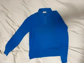 BAD BERMA 60s 파랑 피케 셔츠 긴팔