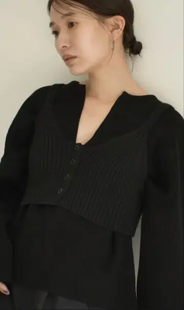 cizatto Button Design Knit Bustier t