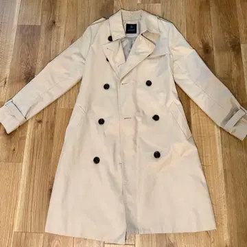 베이지 트렌치코트 코튼 100%