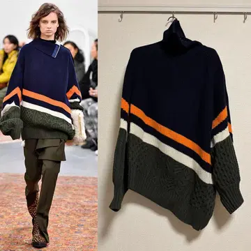 sacai 하이넥 니트