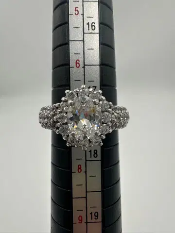 실버925 대형 CZ 반지 약 15호
