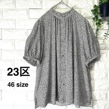 23구 블라우스 46 사이즈 컨디션 최상 빅 사이즈 현행 택 프릴 옷깃