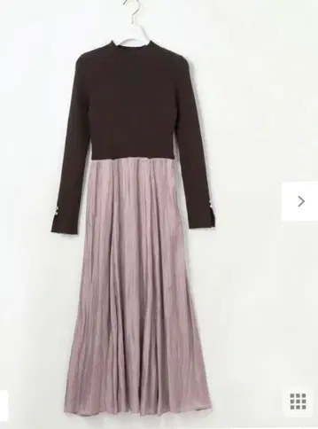 ANY SIS 도킹 오로라 새틴 콤비 원피스