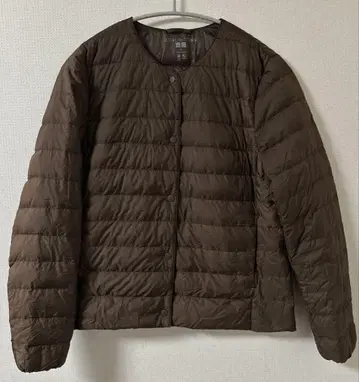 유니클로 울트라 라이트 다운 컴팩트 자켓 브라운 수납 봉투 포함