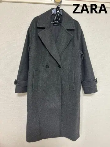 [ 새상품급 ] ZARA 그레이 체스터 코트 더블 브레스트