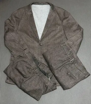 아오키 파자마 수트 브라운 계열 캐주얼 수트 투팬츠 셋업