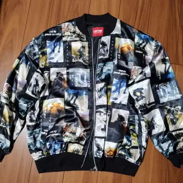 CAPTURE 포토 프린트 봄버 자켓