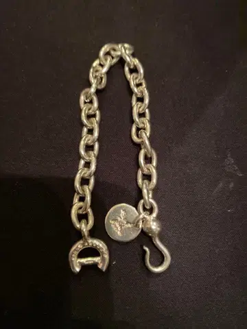 실버 체인 팔찌 후크식