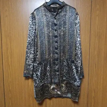 이타리야 레오파드 무늬 롱 자켓