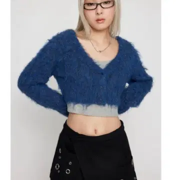 BRUSHED SHORT KNIT 가디건