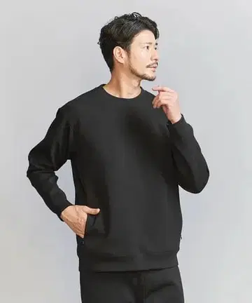 더블 니트 크루넥 맨투맨 XL 블랙 뷰티앤유스