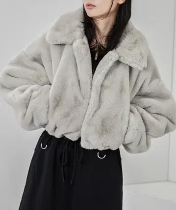 [누이 눌루] 2WAY 숏 퍼 자켓 그레이