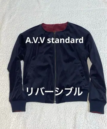 A.V.V standard 리버서블 네이비 블루종 지퍼 아우터