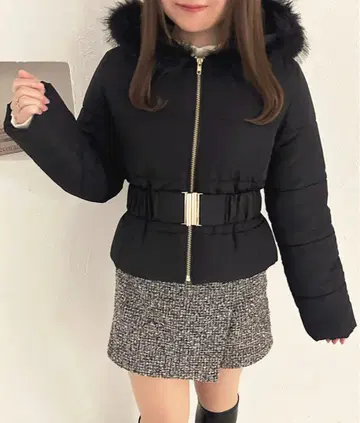 apres jour 아프레 주르 벨트 포함 페이크 다운 자켓