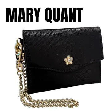 새상품급 MARY QUANT 마리콴트 패스 케이스 교통카드 지갑 비쥬
