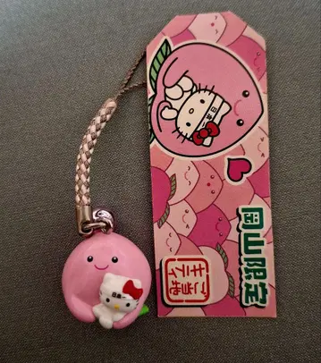 지역 한정 키티 헬로키티 스트랩 오카야마 복숭아