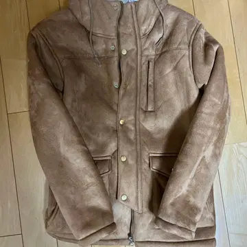 JUNRED 브라운 더플 코트 M