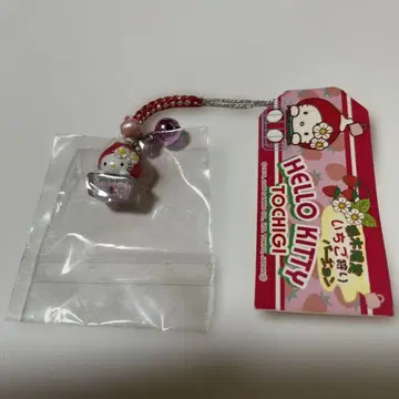 헬로키티 도치기 딸기 따기 스트랩  산리오 레어