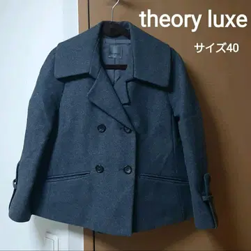 띠어리 럭스 피 코트 그레이 7부 소매 사이즈 40 P 코트