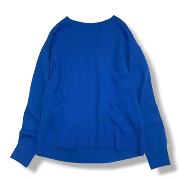 이네드 INED 워셔블 울100 긴팔 니트 예쁜 색 블루 11 L