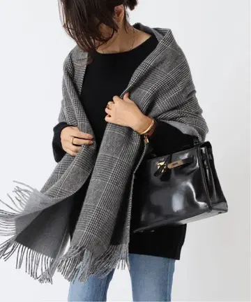 새상품 JOSHUA ELLIS GLEN CHECK 더블 페이스 스톨