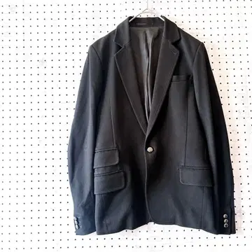 테일러드 자켓 싱글 버튼 멀티 포켓 블랙 안감 포함 일본제