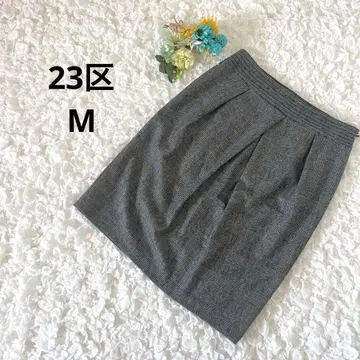 23구 글렌체크 타이트 스커트 울 무릎 기장 오피스 38 컨디션 최상