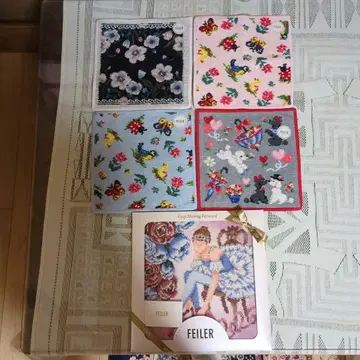 페이 타월 손수건 5장 세트