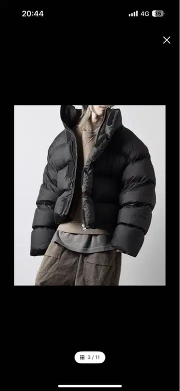 entire studios 블랙 다운 자켓