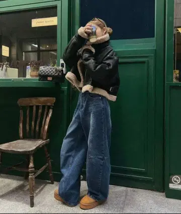 nalm. 배럴 레그 와이드 데님