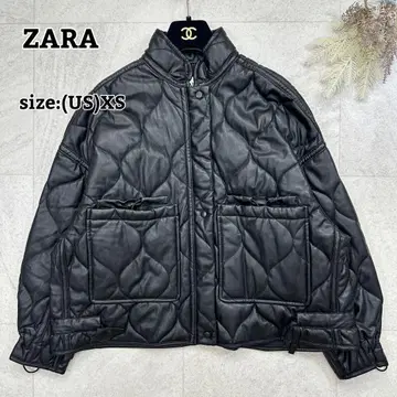 새상품급 [ ZARA ] 퀼팅 자켓 인조 가죽 루즈핏 크롭