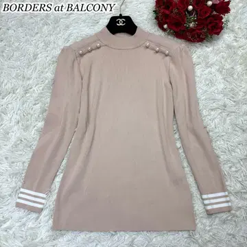 새상품급 보더스 앳 발코니 PEARL TOP 펄 니트 베이지 M
