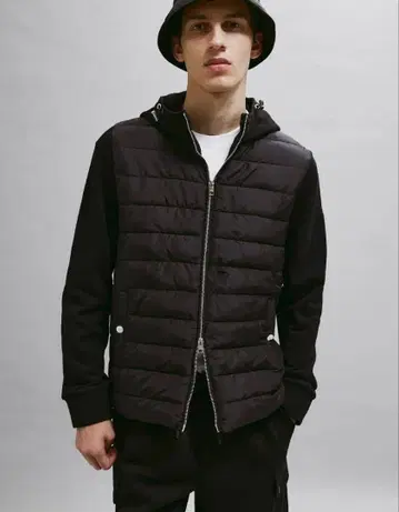 H&M 레귤러핏 하이브리드 자켓 L 블랙 아우터