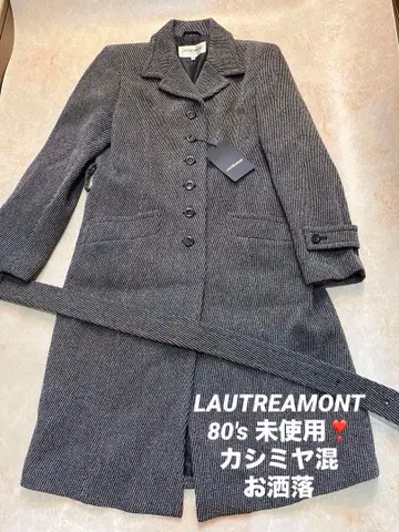 LAUTREAMONT 80's 빈티지 미사용 캐시미어 혼방 롱 코트 레어