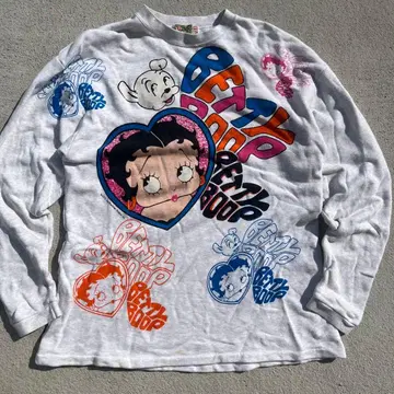 초레어 90s 베티 붑 맨투맨 양면 프린트 빈티지