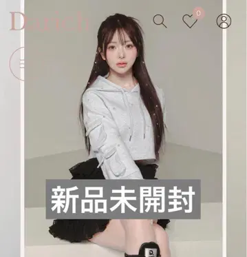 darich 크롭 비쥬 후디