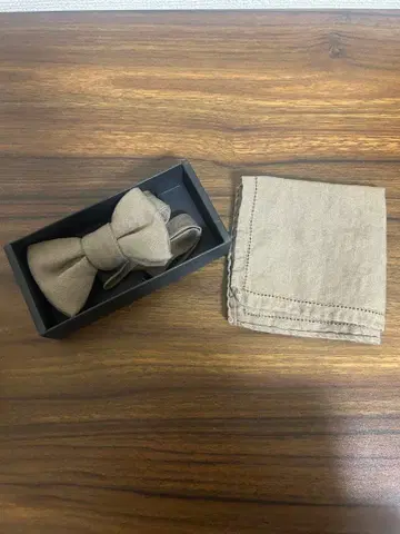 나비 넥타이&치프 세트 [ 와타베 웨딩 ]