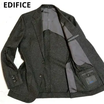 [ 고급 원단 ] 에디피스 체루티 테일러드 자켓 실크 혼방 블랙 M