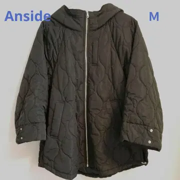 새상품급 Anside 블랙 퀼팅 코트 M 사이즈