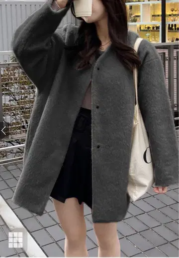 새상품! GRL 샤기 노카라 코트