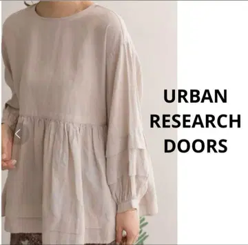 URBAN RESEARCH DOORS 리오셀 린넨 개더 블라우스