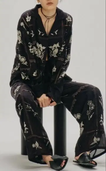 TODAYFUL Embroidery Patchwork Trousers36