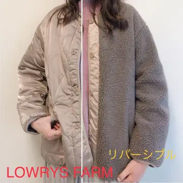 [ 새상품 ] LOWRYS FARM 리버서블 보아 블루종